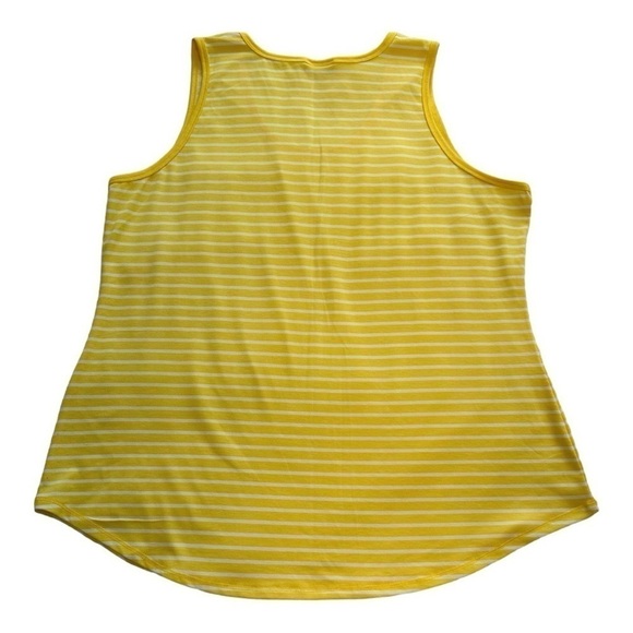 LuLaRoe Yellow & White Striped Tank Top - Size Large - Picture 2 of 6